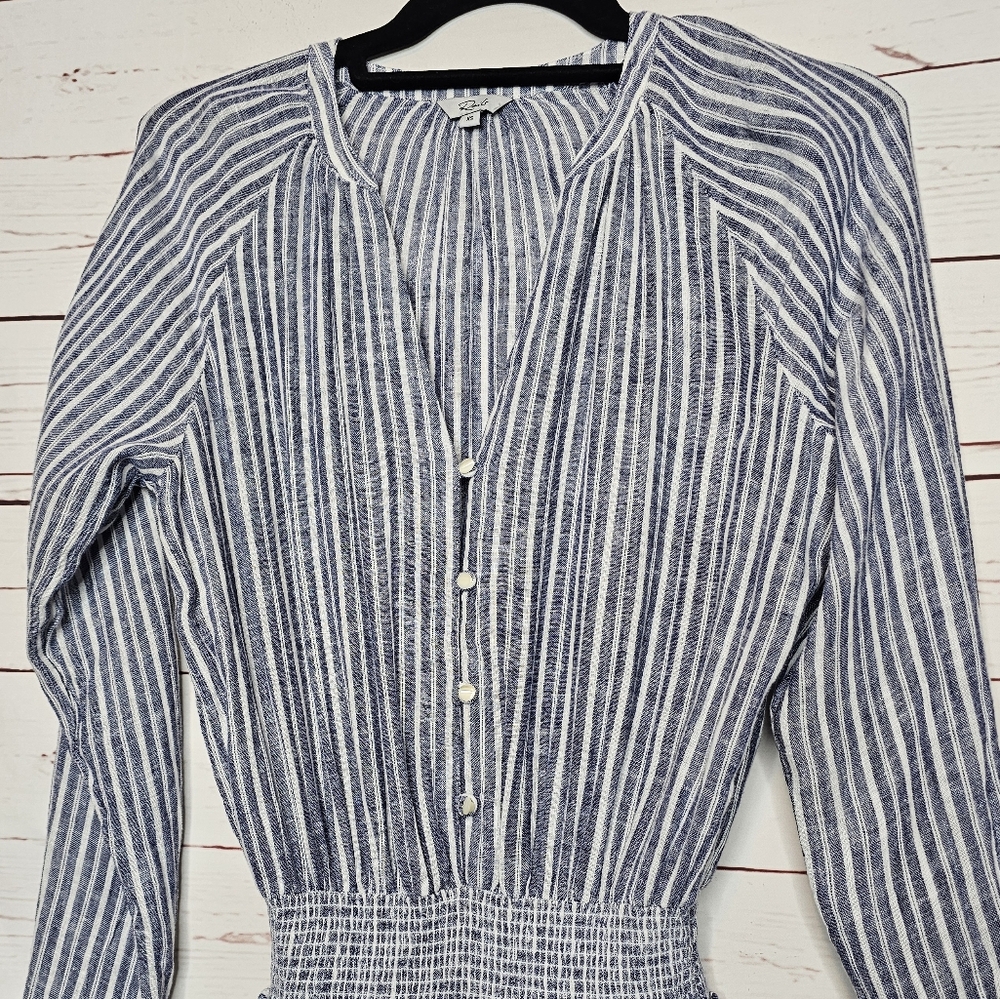 Rails Jasmine Striped Linen Blend Mini Dress - image 3